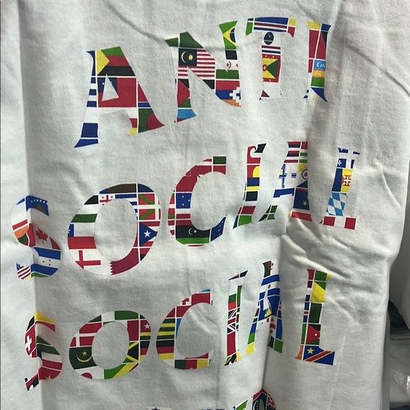 Anti Social Social Club Flag Tee White Men's Size L - Picture 4 of 5